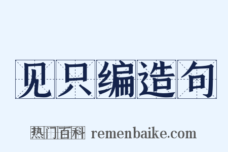 见只编造句是什么意思的图片